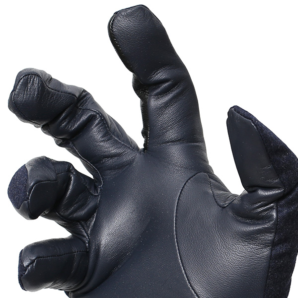  手袋 メンズ レザー 本革 ブルー ネイビー 青色 スマホ対応 グローブ KURODA(クロダ)