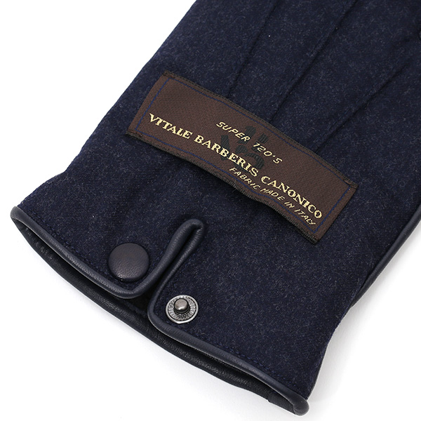  手袋 メンズ レザー 本革 ブルー ネイビー 青色 スマホ対応 グローブ KURODA(クロダ)