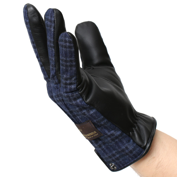  手袋 メンズ レザー 本革 ブルー ネイビー 青色 スマホ対応 グローブ KURODA(クロダ)
