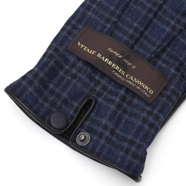  手袋 メンズ レザー 本革 ブルー ネイビー 青色 スマホ対応 グローブ KURODA(クロダ)