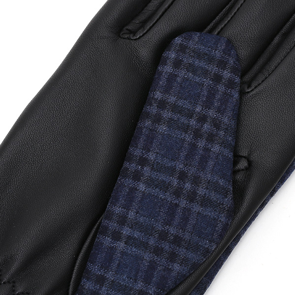  手袋 メンズ レザー 本革 ブルー ネイビー 青色 スマホ対応 グローブ KURODA(クロダ)