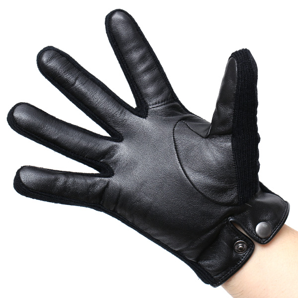  KURODA(クロダ) 日本製/スマホ対応/本革手袋 イタリアの名門「カノニコ社」ウール使用 ダークグレー グレー グレイ 灰色 メンズ レザー グローブ タッチパネル対応 スマホ対応 スマートフォン対応 羊革(ラムスキン) KURODA(クロダ)