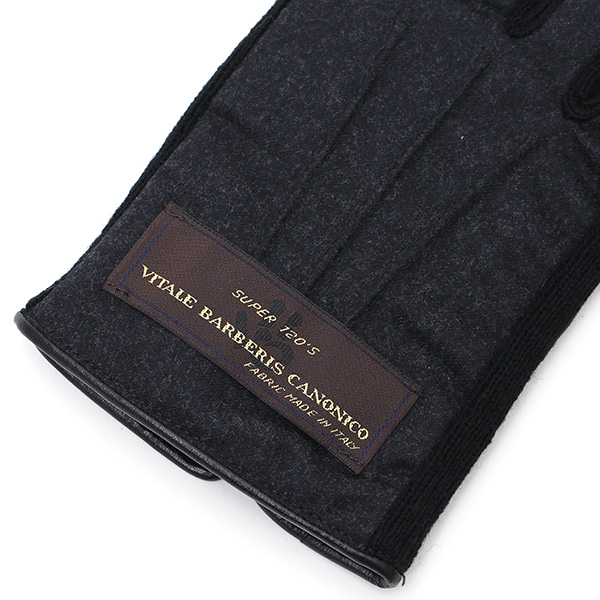  KURODA(クロダ) 日本製/スマホ対応/本革手袋 イタリアの名門「カノニコ社」ウール使用 ダークグレー グレー グレイ 灰色 メンズ レザー グローブ タッチパネル対応 スマホ対応 スマートフォン対応 羊革(ラムスキン) KURODA(クロダ)