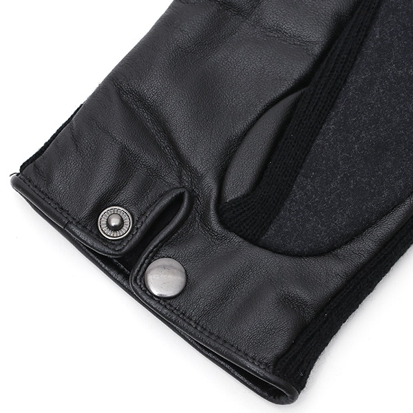  KURODA(クロダ) 日本製/スマホ対応/本革手袋 イタリアの名門「カノニコ社」ウール使用 ダークグレー グレー グレイ 灰色 メンズ レザー グローブ タッチパネル対応 スマホ対応 スマートフォン対応 羊革(ラムスキン) KURODA(クロダ)