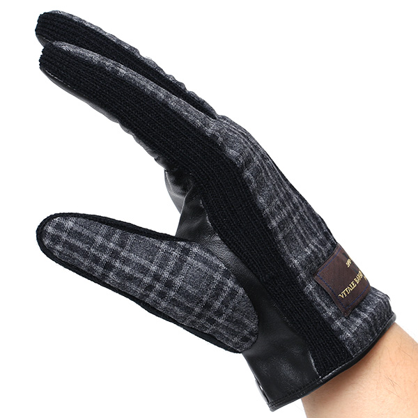  KURODA(クロダ) 日本製/スマホ対応/本革手袋 イタリアの名門「カノニコ社」ウール使用 グレー グレイ 灰色 メンズ レザー グローブ タッチパネル対応 スマホ対応 スマートフォン対応 羊革(ラムスキン) KURODA(クロダ)