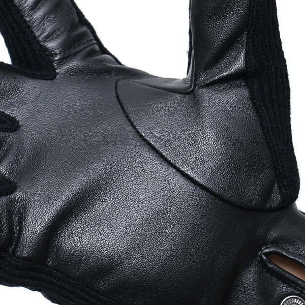  KURODA(クロダ) 日本製/スマホ対応/本革手袋 イタリアの名門「カノニコ社」ウール使用 グレー グレイ 灰色 メンズ レザー グローブ タッチパネル対応 スマホ対応 スマートフォン対応 羊革(ラムスキン) KURODA(クロダ)