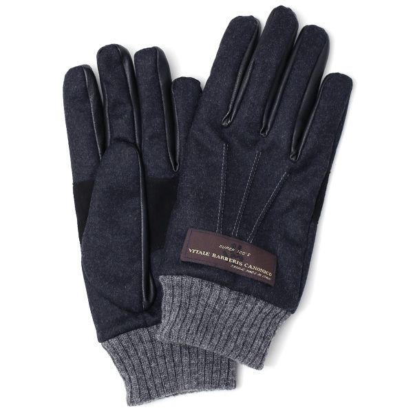 KURODA(クロダ) カノニコ社製ウール生地 手袋 ブラック