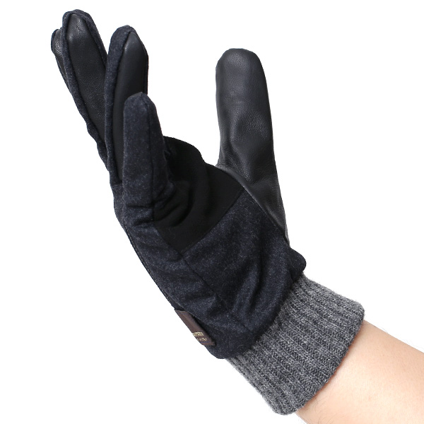  手袋 メンズ レザー 本革 スマホ対応 ブラック 黒 黒色 スマートフォン対応 タッチパネル対応 操作 可能 羊革(ラムスキン) ゴートスエード(ヤギ革) グローブ おしゃれ 可愛い 人気 ブランド てぶくろ KURODA(クロダ)