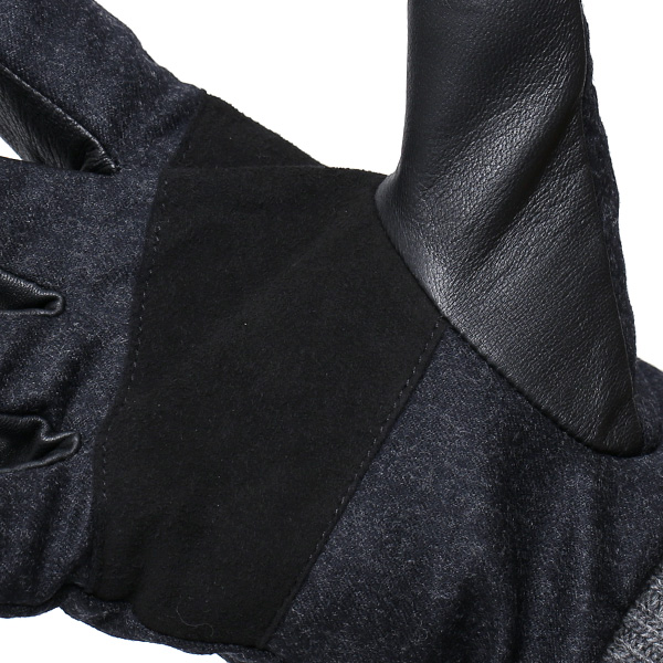  手袋 メンズ レザー 本革 スマホ対応 ブラック 黒 黒色 スマートフォン対応 タッチパネル対応 操作 可能 羊革(ラムスキン) ゴートスエード(ヤギ革) グローブ おしゃれ 可愛い 人気 ブランド てぶくろ KURODA(クロダ)