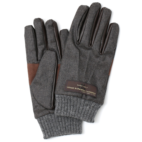 KURODA(クロダ) カノニコ社製ウール生地 手袋 ダークグレー