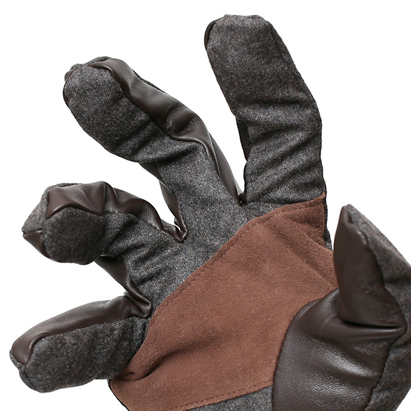  手袋 メンズ レザー 本革 スマホ対応 ダークグレー グレー グレイ 灰色 スマートフォン対応 タッチパネル対応 操作 可能 羊革(ラムスキン) ゴートスエード(ヤギ革) グローブ おしゃれ 可愛い 人気 ブランド てぶくろ KURODA(クロダ)