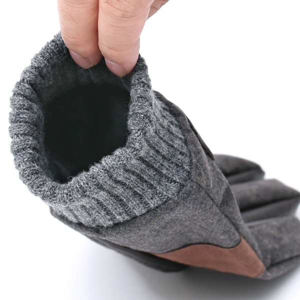  手袋 メンズ レザー 本革 スマホ対応 ダークグレー グレー グレイ 灰色 スマートフォン対応 タッチパネル対応 操作 可能 羊革(ラムスキン) ゴートスエード(ヤギ革) グローブ おしゃれ 可愛い 人気 ブランド てぶくろ KURODA(クロダ)