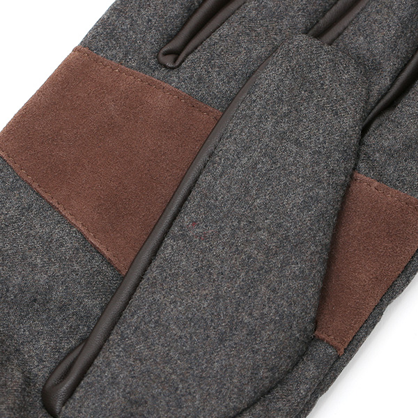  手袋 メンズ レザー 本革 スマホ対応 ダークグレー グレー グレイ 灰色 スマートフォン対応 タッチパネル対応 操作 可能 羊革(ラムスキン) ゴートスエード(ヤギ革) グローブ おしゃれ 可愛い 人気 ブランド てぶくろ KURODA(クロダ)