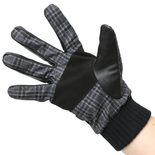  手袋 メンズ レザー 本革 スマホ対応 グレー グレイ 灰色 スマートフォン対応 タッチパネル対応 操作 可能 羊革(ラムスキン) ゴートスエード(ヤギ革) グローブ おしゃれ 可愛い 人気 ブランド てぶくろ KURODA(クロダ)