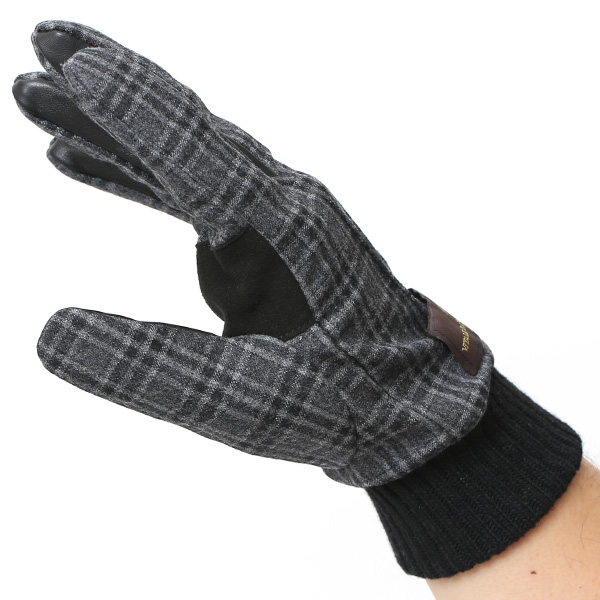  手袋 メンズ レザー 本革 スマホ対応 グレー グレイ 灰色 スマートフォン対応 タッチパネル対応 操作 可能 羊革(ラムスキン) ゴートスエード(ヤギ革) グローブ おしゃれ 可愛い 人気 ブランド てぶくろ KURODA(クロダ)