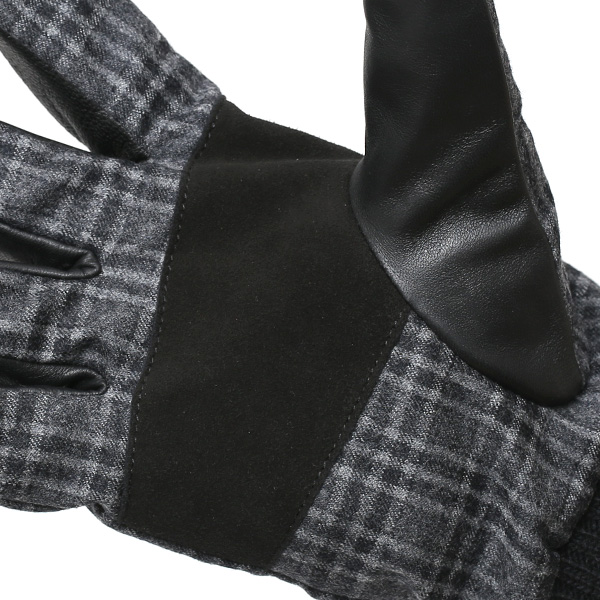  手袋 メンズ レザー 本革 スマホ対応 グレー グレイ 灰色 スマートフォン対応 タッチパネル対応 操作 可能 羊革(ラムスキン) ゴートスエード(ヤギ革) グローブ おしゃれ 可愛い 人気 ブランド てぶくろ KURODA(クロダ)