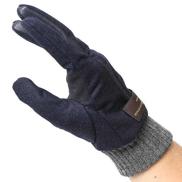  手袋 メンズ レザー 本革 スマホ対応 ブルー ネイビー 青色 スマートフォン対応 タッチパネル対応 操作 可能 羊革(ラムスキン) ゴートスエード(ヤギ革) グローブ おしゃれ 可愛い 人気 ブランド てぶくろ KURODA(クロダ)