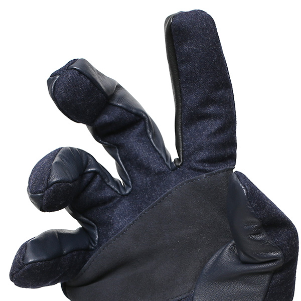  手袋 メンズ レザー 本革 スマホ対応 ブルー ネイビー 青色 スマートフォン対応 タッチパネル対応 操作 可能 羊革(ラムスキン) ゴートスエード(ヤギ革) グローブ おしゃれ 可愛い 人気 ブランド てぶくろ KURODA(クロダ)
