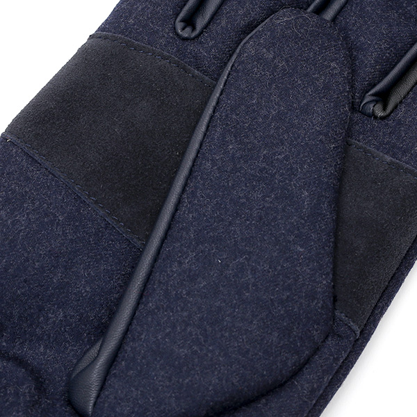  手袋 メンズ レザー 本革 スマホ対応 ブルー ネイビー 青色 スマートフォン対応 タッチパネル対応 操作 可能 羊革(ラムスキン) ゴートスエード(ヤギ革) グローブ おしゃれ 可愛い 人気 ブランド てぶくろ KURODA(クロダ)
