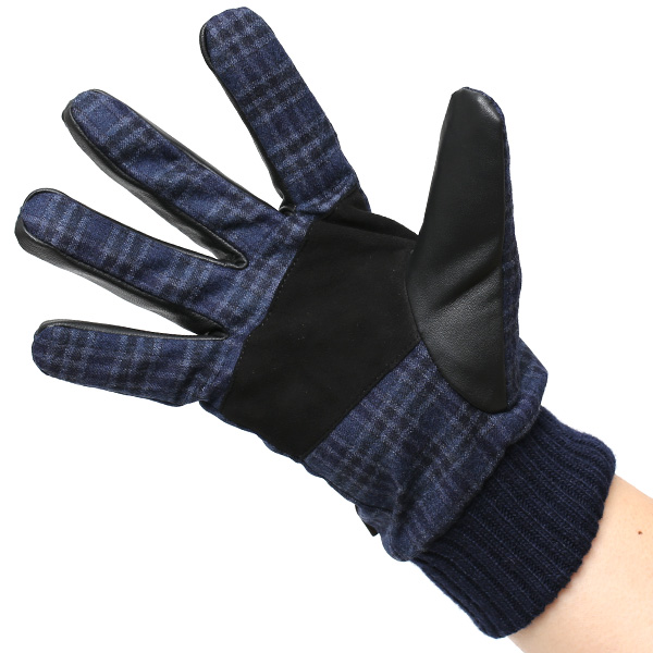  手袋 メンズ レザー 本革 スマホ対応 ブルー ネイビー 青色 スマートフォン対応 タッチパネル対応 操作 可能 羊革(ラムスキン) ゴートスエード(ヤギ革) グローブ おしゃれ 可愛い 人気 ブランド てぶくろ KURODA(クロダ)