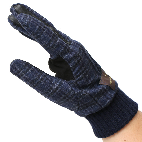  手袋 メンズ レザー 本革 スマホ対応 ブルー ネイビー 青色 スマートフォン対応 タッチパネル対応 操作 可能 羊革(ラムスキン) ゴートスエード(ヤギ革) グローブ おしゃれ 可愛い 人気 ブランド てぶくろ KURODA(クロダ)