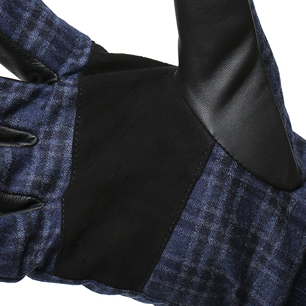  手袋 メンズ レザー 本革 スマホ対応 ブルー ネイビー 青色 スマートフォン対応 タッチパネル対応 操作 可能 羊革(ラムスキン) ゴートスエード(ヤギ革) グローブ おしゃれ 可愛い 人気 ブランド てぶくろ KURODA(クロダ)