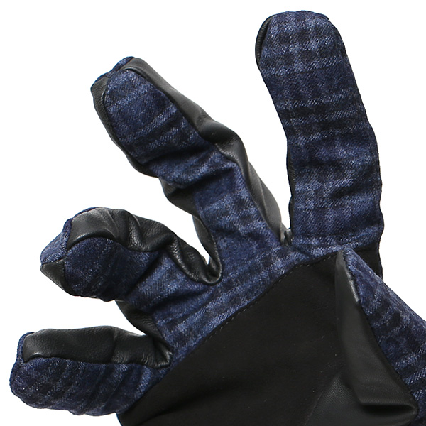  手袋 メンズ レザー 本革 スマホ対応 ブルー ネイビー 青色 スマートフォン対応 タッチパネル対応 操作 可能 羊革(ラムスキン) ゴートスエード(ヤギ革) グローブ おしゃれ 可愛い 人気 ブランド てぶくろ KURODA(クロダ)