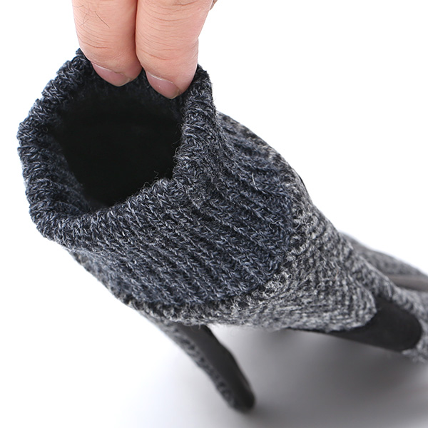  Harris Tweed(ハリスツイード)×日本の手袋専門ブランド「KURODA(クロダ)」 本革/スマホ対応 グレー グレイ 灰色 メンズ レザー グローブ スマートフォン対応 タッチパネル対応 操作 可能 羊革(ラムスキン)