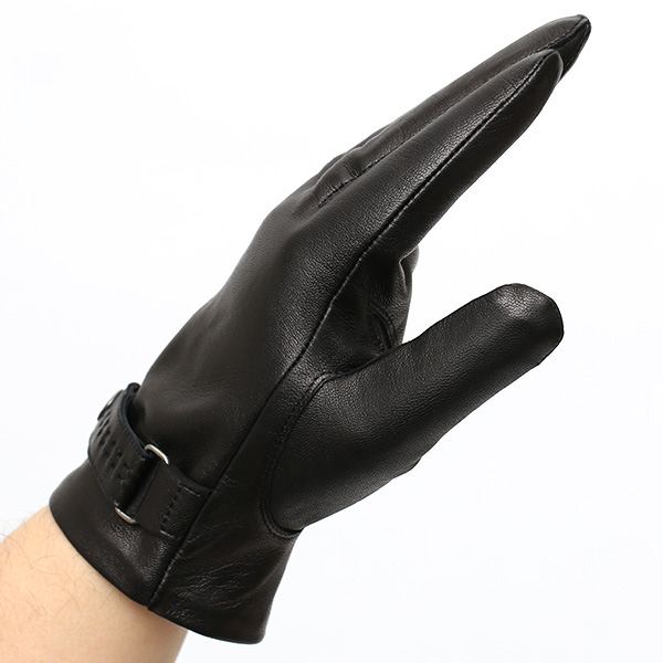  KURODA(クロダ) メンズ 本革 手袋 ブラック 黒 黒色 イタリア製 羊革(ラムスキン) レザー グローブ おしゃれ 可愛い 大人 高級 耐久性 味わい 皮 経年変化 てぶくろ KURODA(クロダ)