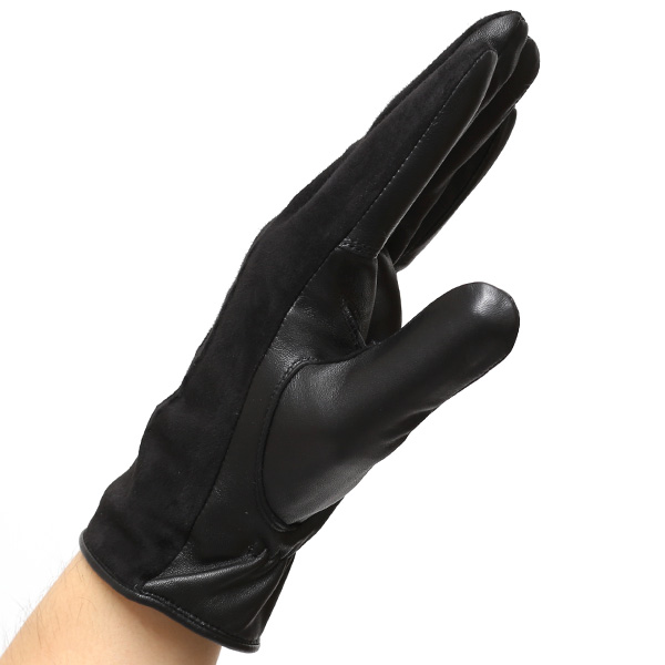  KURODA(クロダ) 革手袋 日本製 ブランド メンズ スマホ対応 本革 カシミヤ混裏地 ブラック 黒 黒色 レザー スエード スウェード グローブ 男性 男 プレゼント クリスマス ギフト 30代 40代 50代 おしゃれ 高級 大人 皮 てぶくろ 日本