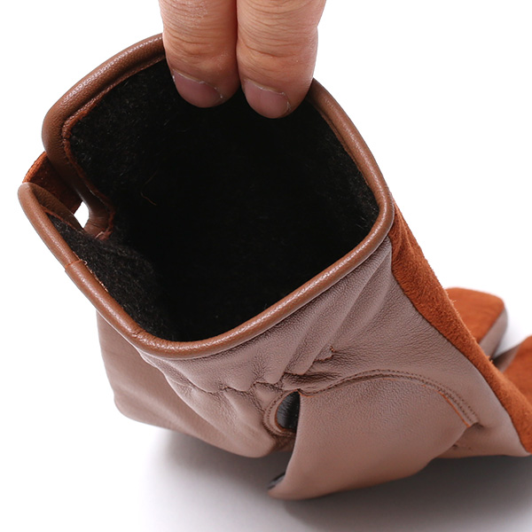 KURODA(クロダ) 革手袋 日本製 ブランド メンズ スマホ対応 本革 カシミヤ混裏地 キャメル ブラウン 茶 茶色 レザー スエード スウェード グローブ 男性 男 プレゼント クリスマス ギフト 30代 40代 50代 おしゃれ 高級 大人 皮 てぶくろ 日本