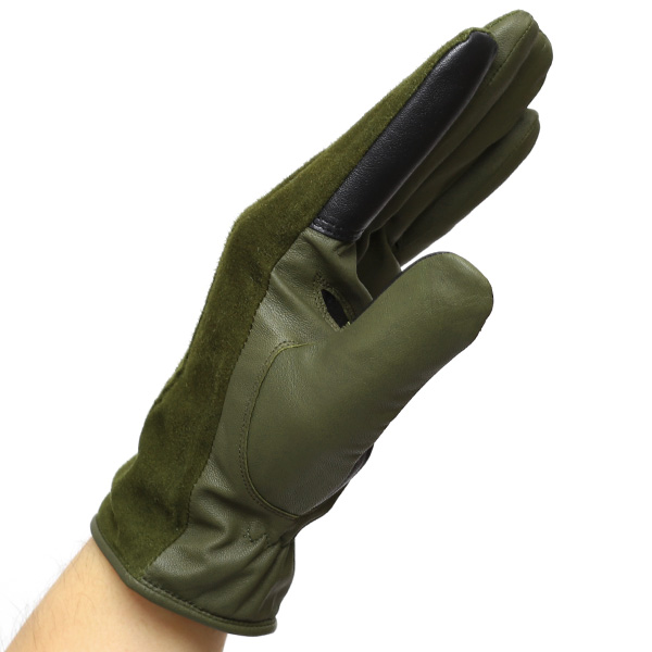  KURODA(クロダ) 革手袋 日本製 ブランド メンズ スマホ対応 本革 カシミヤ混裏地 グリーン 緑色 レザー スエード スウェード グローブ 男性 男 プレゼント クリスマス ギフト 30代 40代 50代 おしゃれ 高級 大人 皮 てぶくろ 日本