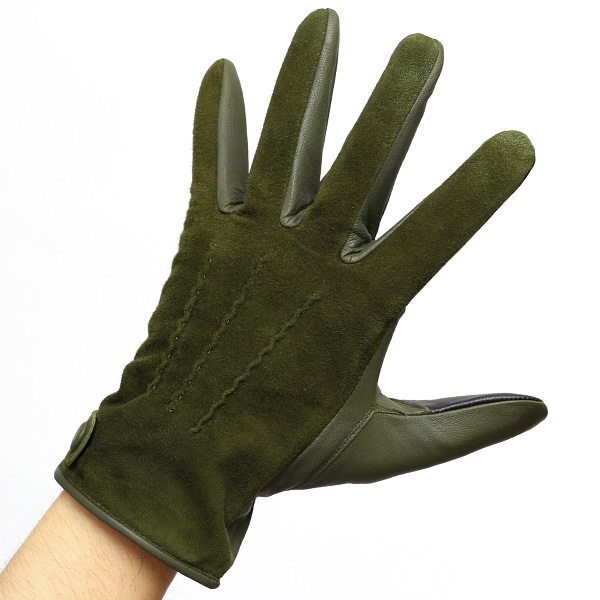  KURODA(クロダ) 革手袋 日本製 ブランド メンズ スマホ対応 本革 カシミヤ混裏地 グリーン 緑色 レザー スエード スウェード グローブ 男性 男 プレゼント クリスマス ギフト 30代 40代 50代 おしゃれ 高級 大人 皮 てぶくろ 日本