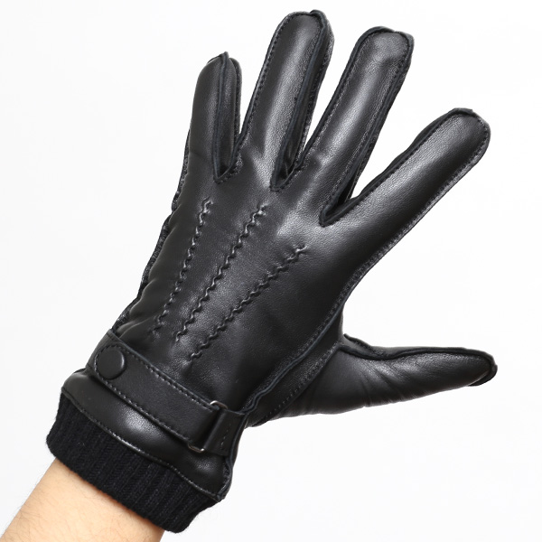  手袋 メンズ 本革 レザー カシミヤ混裏地 ブランド スマホ対応 ブラック 黒 黒色 男性 男 プレゼント クリスマス ギフト 贈り物 おしゃれ 高級 大人 タッチパネル スマートフォン対応 操作 可能 KURODA(クロダ)