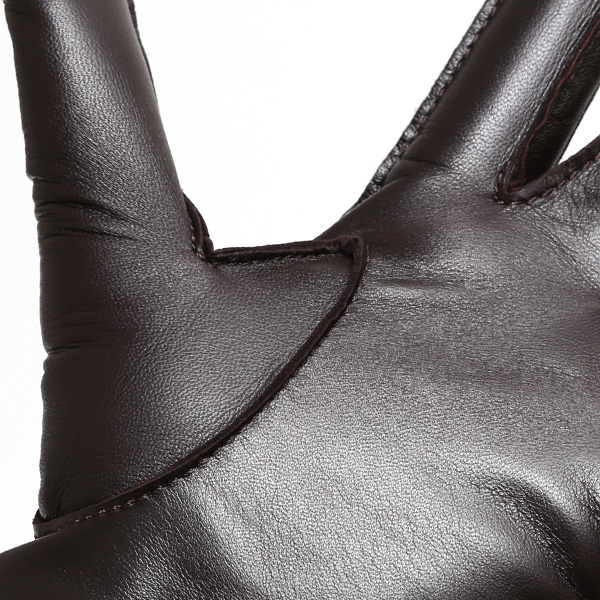 手袋 メンズ 本革 レザー カシミヤ混裏地 ブランド スマホ対応 ダークブラウン ブラウン 茶 茶色 男性 男 プレゼント クリスマス ギフト 贈り物 おしゃれ 高級 大人 タッチパネル スマートフォン対応 操作 可能 KURODA(クロダ)