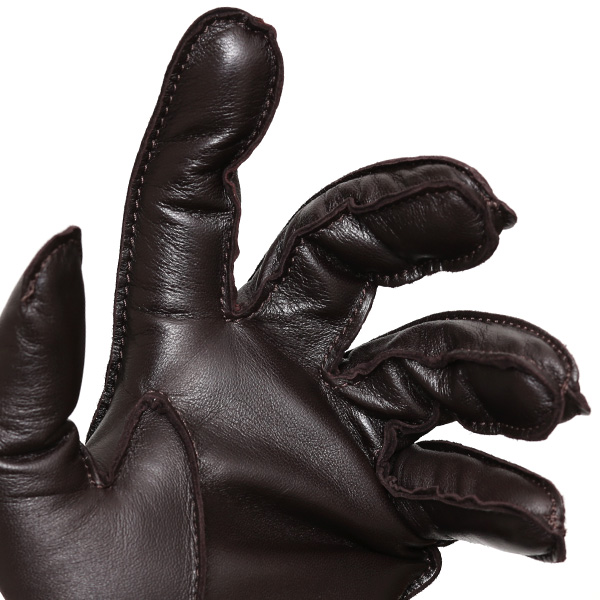 手袋 メンズ 本革 レザー カシミヤ混裏地 ブランド スマホ対応 ダークブラウン ブラウン 茶 茶色 男性 男 プレゼント クリスマス ギフト 贈り物 おしゃれ 高級 大人 タッチパネル スマートフォン対応 操作 可能 KURODA(クロダ)