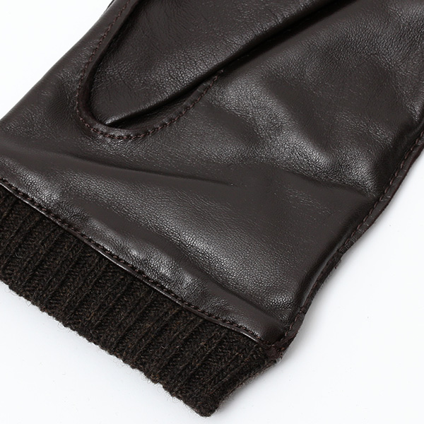 手袋 メンズ 本革 レザー カシミヤ混裏地 ブランド スマホ対応 ダークブラウン ブラウン 茶 茶色 男性 男 プレゼント クリスマス ギフト 贈り物 おしゃれ 高級 大人 タッチパネル スマートフォン対応 操作 可能 KURODA(クロダ)