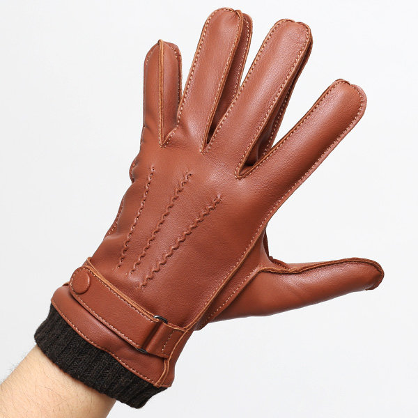  手袋 メンズ 本革 レザー カシミヤ混裏地 ブランド スマホ対応 キャメル ブラウン 茶 茶色 男性 男 プレゼント クリスマス ギフト 贈り物 おしゃれ 高級 大人 タッチパネル スマートフォン対応 操作 可能 KURODA(クロダ)