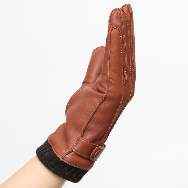  手袋 メンズ 本革 レザー カシミヤ混裏地 ブランド スマホ対応 キャメル ブラウン 茶 茶色 男性 男 プレゼント クリスマス ギフト 贈り物 おしゃれ 高級 大人 タッチパネル スマートフォン対応 操作 可能 KURODA(クロダ)