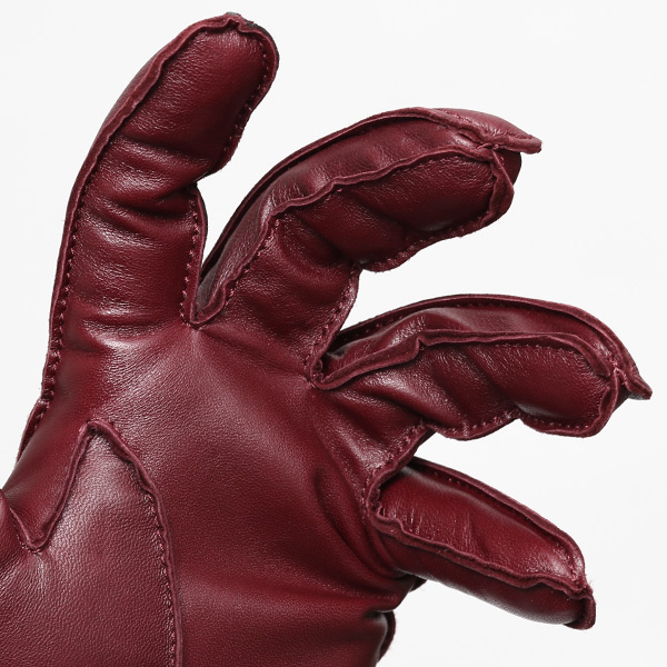  手袋 メンズ 本革 レザー カシミヤ混裏地 ブランド スマホ対応 ワイン レッド ワイン 赤色 男性 男 プレゼント クリスマス ギフト 贈り物 おしゃれ 高級 大人 タッチパネル スマートフォン対応 操作 可能 KURODA(クロダ)
