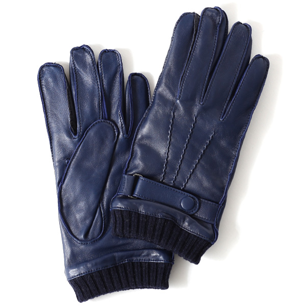 KURODA(クロダ) 羊革 メンズ 手袋 ネイビー