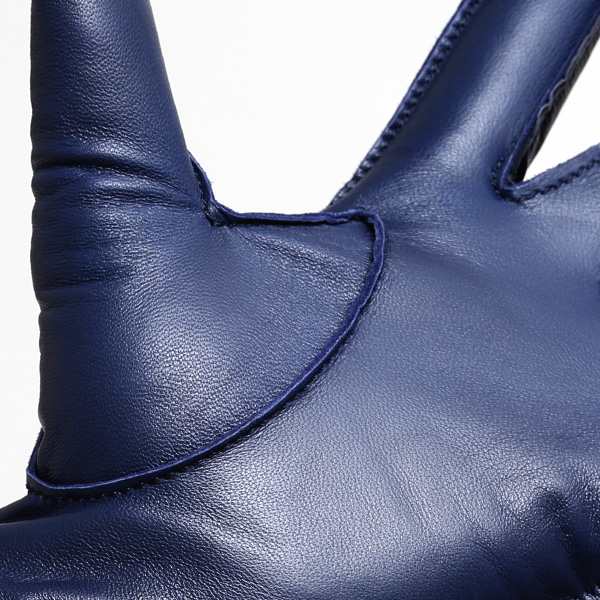  手袋 メンズ 本革 レザー カシミヤ混裏地 ブランド スマホ対応 ブルー ネイビー 青色 男性 男 プレゼント クリスマス ギフト 贈り物 おしゃれ 高級 大人 タッチパネル スマートフォン対応 操作 可能 KURODA(クロダ)