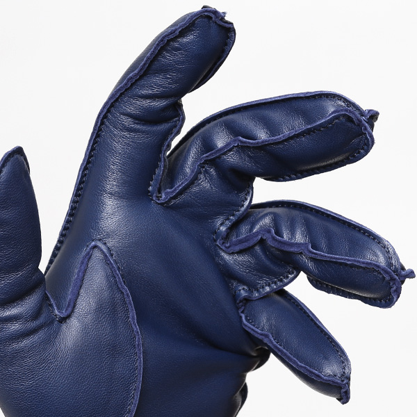  手袋 メンズ 本革 レザー カシミヤ混裏地 ブランド スマホ対応 ブルー ネイビー 青色 男性 男 プレゼント クリスマス ギフト 贈り物 おしゃれ 高級 大人 タッチパネル スマートフォン対応 操作 可能 KURODA(クロダ)