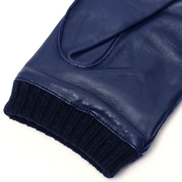  手袋 メンズ 本革 レザー カシミヤ混裏地 ブランド スマホ対応 ブルー ネイビー 青色 男性 男 プレゼント クリスマス ギフト 贈り物 おしゃれ 高級 大人 タッチパネル スマートフォン対応 操作 可能 KURODA(クロダ)