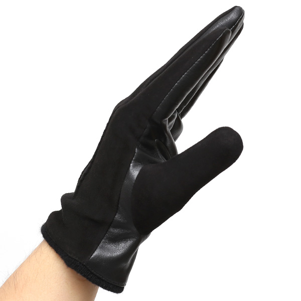  【スマホ対応】 KURODA(クロダ) 革手袋 メンズ 本革 カシミヤ混裏地 ブラック 黒 黒色 ビジネス フォーマル カジュアル 高級 ブランド 大人 オシャレ カシミア混 ヤギ革 プレゼント クリスマス ギフト