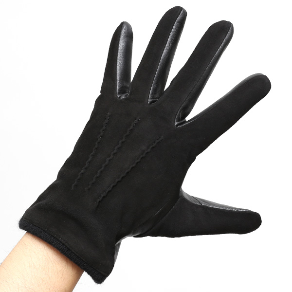  【スマホ対応】 KURODA(クロダ) 革手袋 メンズ 本革 カシミヤ混裏地 ブラック 黒 黒色 ビジネス フォーマル カジュアル 高級 ブランド 大人 オシャレ カシミア混 ヤギ革 プレゼント クリスマス ギフト