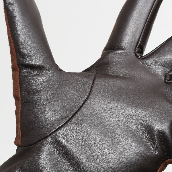  【スマホ対応】 KURODA(クロダ) 革手袋 メンズ 本革 カシミヤ混裏地 ブラウン 茶 茶色 ビジネス フォーマル カジュアル 高級 ブランド 大人 オシャレ カシミア混 ヤギ革 プレゼント クリスマス ギフト