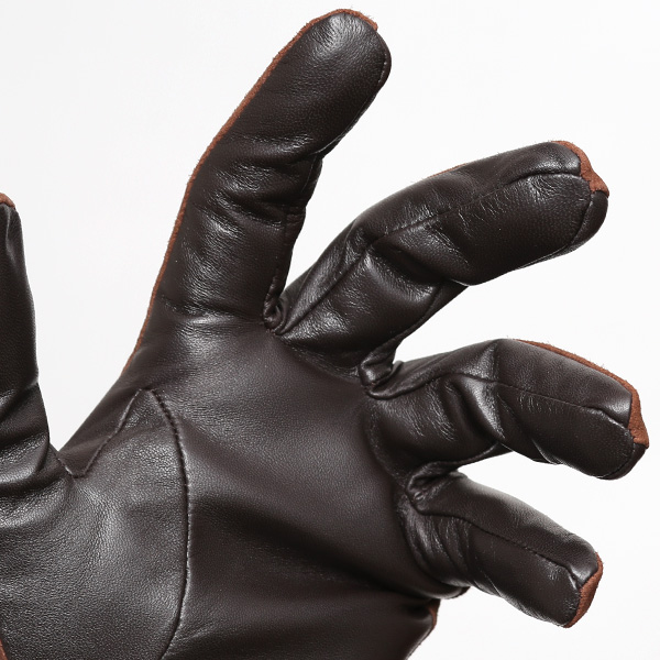  【スマホ対応】 KURODA(クロダ) 革手袋 メンズ 本革 カシミヤ混裏地 ブラウン 茶 茶色 ビジネス フォーマル カジュアル 高級 ブランド 大人 オシャレ カシミア混 ヤギ革 プレゼント クリスマス ギフト