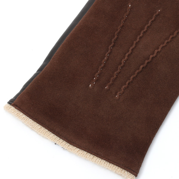  【スマホ対応】 KURODA(クロダ) 革手袋 メンズ 本革 カシミヤ混裏地 ブラウン 茶 茶色 ビジネス フォーマル カジュアル 高級 ブランド 大人 オシャレ カシミア混 ヤギ革 プレゼント クリスマス ギフト