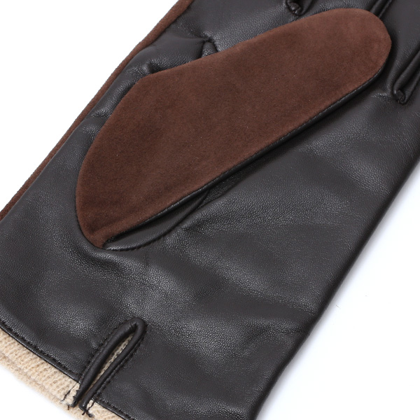  【スマホ対応】 KURODA(クロダ) 革手袋 メンズ 本革 カシミヤ混裏地 ブラウン 茶 茶色 ビジネス フォーマル カジュアル 高級 ブランド 大人 オシャレ カシミア混 ヤギ革 プレゼント クリスマス ギフト